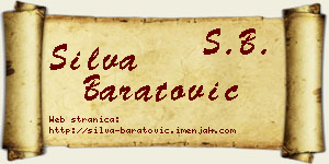 Silva Baratović vizit kartica